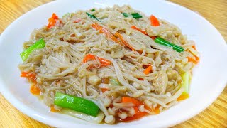 TERNYATA SEGAMPANG INI MASAK JAMUR ENOKI YANG ENAK [upl. by Eillas]