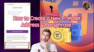 How to Create a New Pi Wallet Address amp Passphrase StepbyStep Guide [upl. by Schuster736]