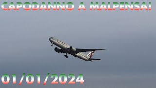 CAPODANNO A MALPENSA Planespotting 01012024 [upl. by Eatnahs739]