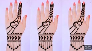 back hand mehndi design arabic mehndi for back hand  Mehndi ka design Mehndi design Mehndi [upl. by Desirae]