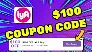 How To Get 100 Lyft Promo Code 2024  Best Lyft Promo Codes for Existing Users [upl. by French]