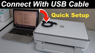 How To Connect HP Envy Printer With Laptop Using a USB Cable [upl. by Nehemiah]