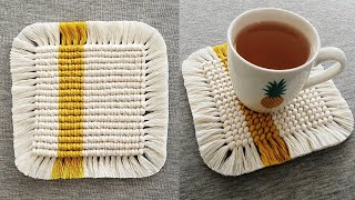 DIY POSAVASOS en MACRAME paso a paso PRINCIPIANTES  DIY Macrame Coasters [upl. by Farah334]