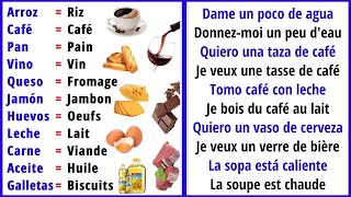 Les Aliments en Espagnol  La nourriture Vocabulaire de base Leçon d’Espagnol [upl. by Launamme573]