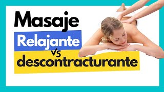 🤔 Qué DIFERENCIAS hay MASAJE Relajante y Descontracturante 💆‍♀️ [upl. by Darlleen]