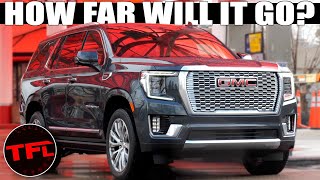 You Wont Believe How Far This Yukon Denali Diesel Will Go On One Tank Road Trip Review [upl. by Verene740]