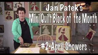 April Showers Block TWO of Jan Pateks Applique Calendar Quilt Block of the Month [upl. by Aneehsak273]