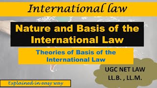 Nature and Basis of International Law  Theories of the basis  International Law [upl. by Cirone812]