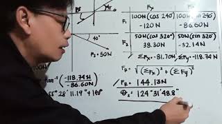 Concurrent and Coplanar Forces Direction of the Resultant Force [upl. by Cyndie]