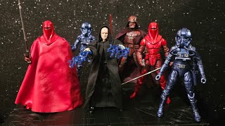 Carbonized Royal Guard amp Force Lightning Emperor Palpatine Plus Tie Fighter Pilot The Black Series [upl. by O'Neil977]