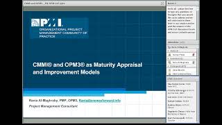 CMMI® and OPM3® as Maturity Appraisal and Improvement Models  English [upl. by Jun]