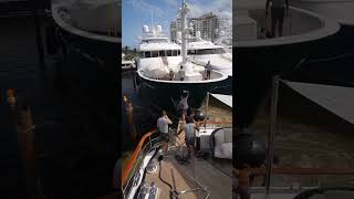 That was close 👀 ⚠️ YachtUnbridled yachtieworld luxuryyacht flibs2024 [upl. by Laro]