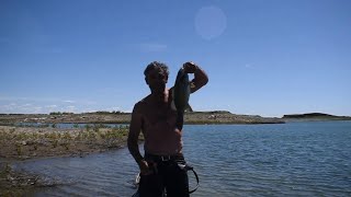 I fished on AND IN Fort Peck Reservoir in Montana [upl. by Akilat]