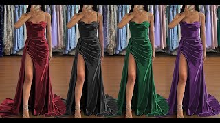 2023 Slit Long Trumpet Ruched Prom Dress with Pleats S7033P  Stacees [upl. by Daas713]