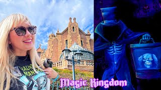 NEW at Magic Kingdom  Hatbox Ghost at Disneys Haunted Mansion and Riding TRON amp Classic Dark Rides [upl. by Engel]