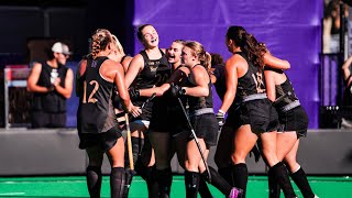 Field Hockey  No 1 Northwestern Routs No 4 Iowa in B1G Opener [upl. by Suiddaht]