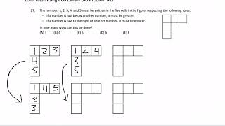 2017 Math Kangaroo Levels 56 Problem 27 [upl. by Ainad117]