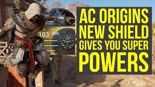 Assassins Creed Origins Best Shield Gives SUPER POWERS AC Origins Best Shield  AC Origins DLC [upl. by Pfosi]