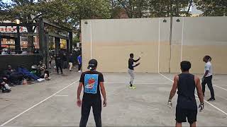 Grand Street Park  Nazir amp Tywan vs Tavo amp Fernan  Doubles Handball Filmed By Shena  10142024 [upl. by Jaunita]