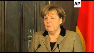 Angela Merkel meets head of Eurogroup Jean Claude Juncker [upl. by Carpet]