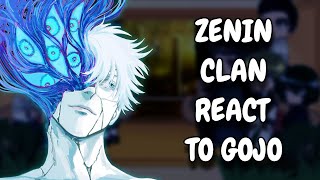 Zenin Clan React To Gojo Satoru  Jujutsu Kaisen  JJK  Gacha React [upl. by Yelwar47]