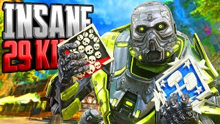 INSANE Caustic 29 KILLS and 5400 Damage Apex Legends Gameplay Season 19 [upl. by Naesyar]