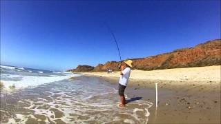 Surf Fishing  Biggest Corbina I have ever seen [upl. by Fee809]