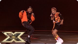 Acacia amp Aaliyah sing Big For Your Boots Shutdown  Live Shows Week 6  X Factor UK 2018 [upl. by Leroi]