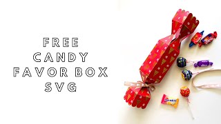 FREE SVG template  DIY Candy favor box  Christmas cracker gift box  Cricut  how to tutorial [upl. by Ecnaralc]