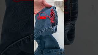 When I wanted to shorten my jeans fast and keep the original jean hem without cutting my pants short [upl. by Masterson]