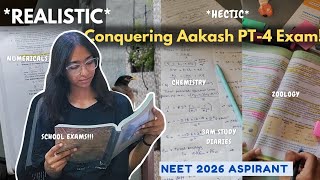 REALISTIC Conquering Aakash PT4 Exam 🤧  Productive as a NEET ASPIRANT 11th grader 🎧🩵 [upl. by Neslund]