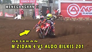 M Zidan 4 gesekan sama Aldo Bilqis 201 Kejurnas Motocross Akarmas Wonosobo [upl. by Odnumyar]