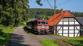 Kleinbahnromatik auf der Extertalbahn Landeseisenbahn Lippe 4K [upl. by Aimat]