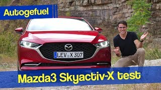 Mazda 3 SkyactivX REVIEW with acceleration and fuel consumption Mazda3 Fastback  Autogefuel [upl. by Kral]