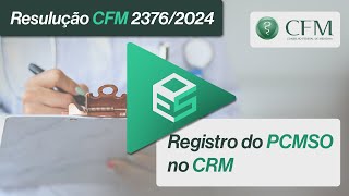 Resolução do CFM determina Médico do Trabalho é obrigado a registrar PCMSO no CRM [upl. by Alegre]