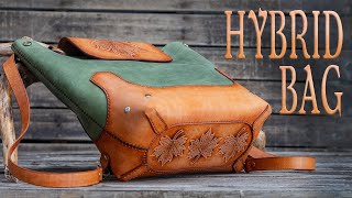 How to Make a Multi Purpose Leather Bag  Hybrid Leather Bag PDF PATTERN [upl. by Yahiya]