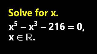 A nice quintic equation  How to solve it  You should know the method [upl. by Sakiv]