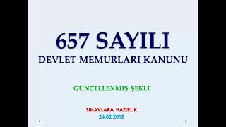 657 SAYILI DEVLET MEMURLARI KANUNU I BÖLÜM  1 [upl. by Eical]