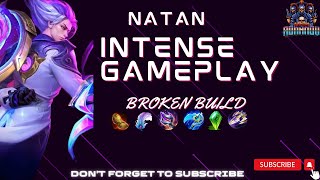 12 Kills Natan new MetaTop emblem and buildBroken buildMLBB [upl. by Yrocej622]