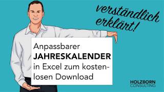 Excel Jahreskalender 2019 und weitere Jahre inkl Ferien Feiertagen und Geburtstagen zum Download [upl. by Cyndie115]