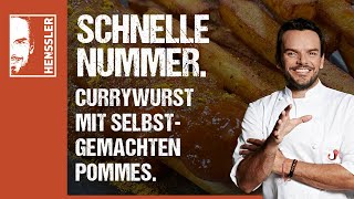 Schnelles Currywurst mit selbstgemachten PommesRezept aka quotMantaPlattequot von Steffen Henssler [upl. by Lawton694]