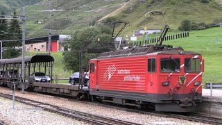 Zugverkehr der Matterhorn Gotthard Bahn vor dem Generationswechsel um Andermatt [upl. by Epilif492]