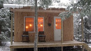 Off Grid Cabin In The WoodsStart to finish [upl. by Dine]