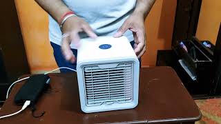 UNBOXING Mini Portable Air Cooler Portable AC Mood led light [upl. by Azyl]