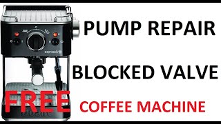 FREE COFFEE MACHINE REPAIR  PUMP REPAIR [upl. by Llerat]