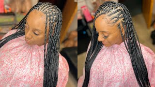 Trending New Braid Style🔥 Flip Over Fulani Braids  Tutorial [upl. by Lorrin95]