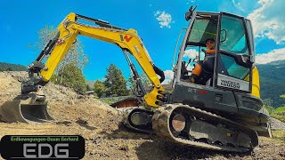 Mini excavator Wacker Neuson ET42  Path renovation [upl. by Grory]