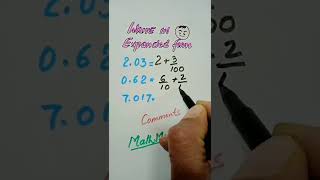 Decimals in expanded form MathMarrow [upl. by Angi]