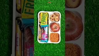 Chocolate Jelly Biscuits Swiss Roll Cake Apple Namkeen amp Frooti Mango Drink Lunch Box Ideas 🥰 😋 [upl. by Eseila275]