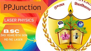 HeNe laser Principle construction and working of HeNe laserLaser PhysicsBSc3rd year 6th sem [upl. by Mae642]